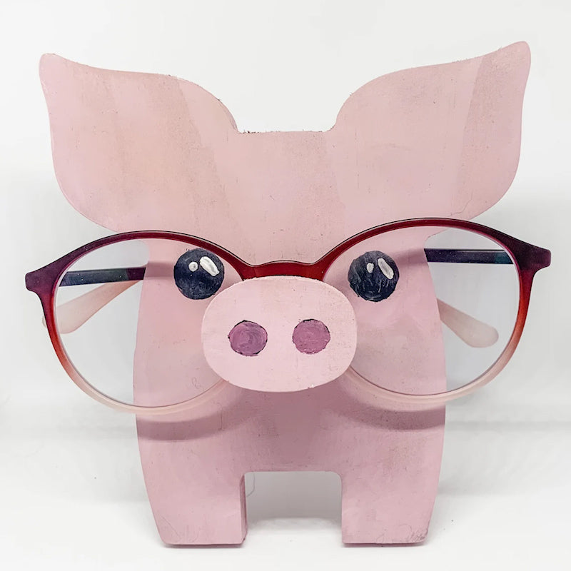 Harry-Handmade Pig Glasses Stand Art Gift
