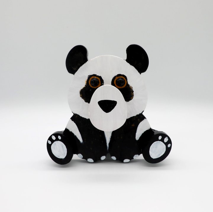Wood Eyeglass Cradle Panda Bear Eye Glasses Holder